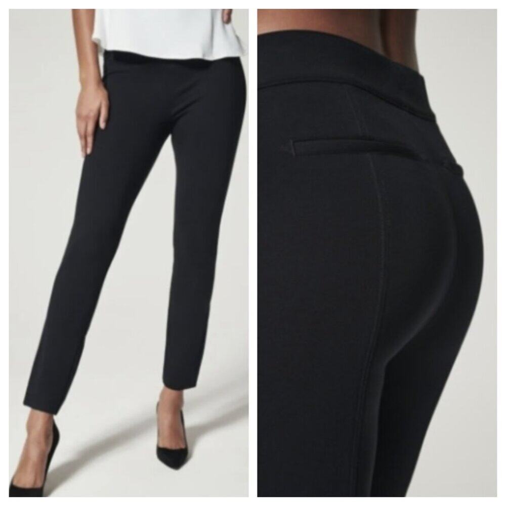Spanx Women's Backseam Skinny Ponte Pant Black Size MP